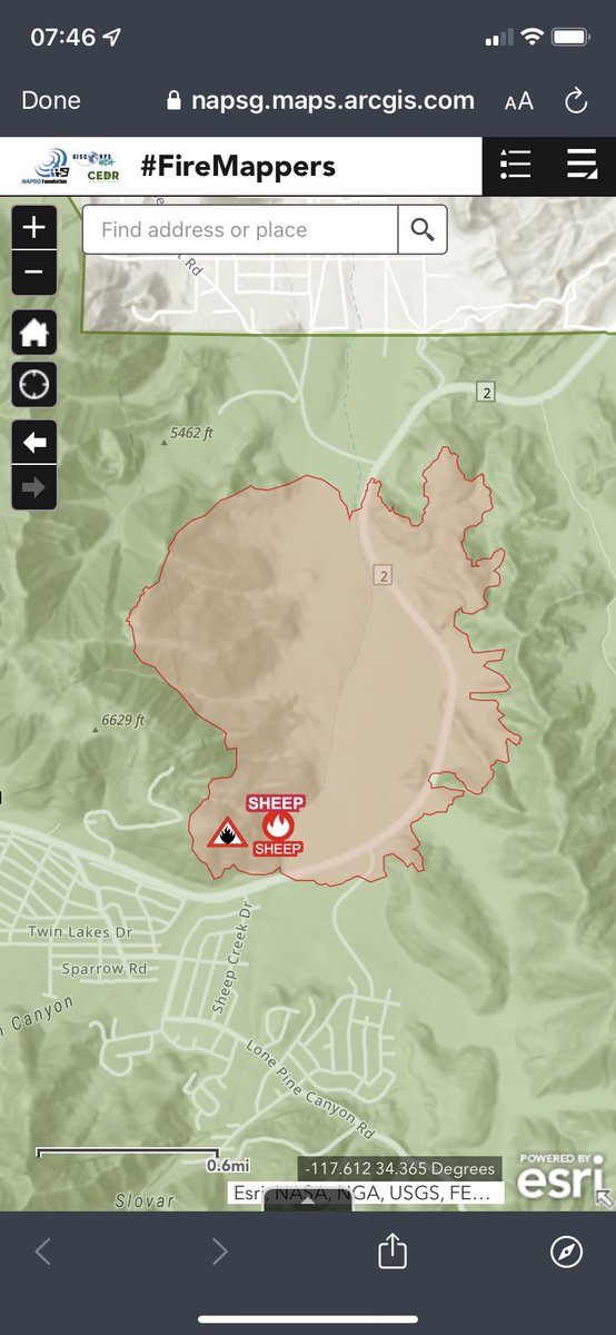 pjdohertygis's tweet photo. Perimeter update from last night 
6/12/2022 10:25 PM #SheepFire #FireMappers https://t.co/Ms0pP4o24k