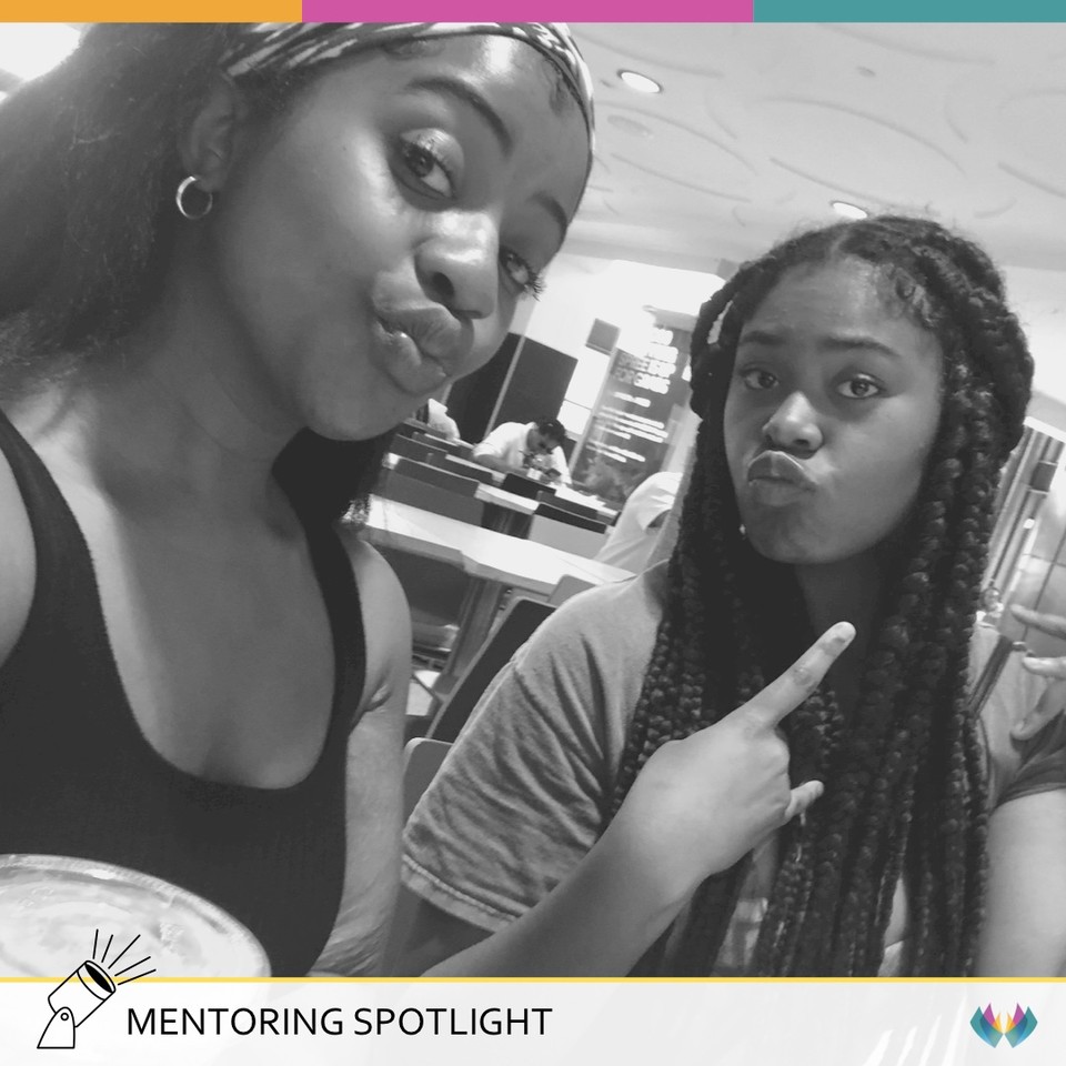 #MentoringSpotlight Meet Tironé @mbiamissblacklonestar (left) and Aaliyah (right)! Tironé and Aaliyah are currently matched in Atlanta GLOW’s one-on-one mentorship program. The pair are in Month 2 of our six-month mentoring journey.