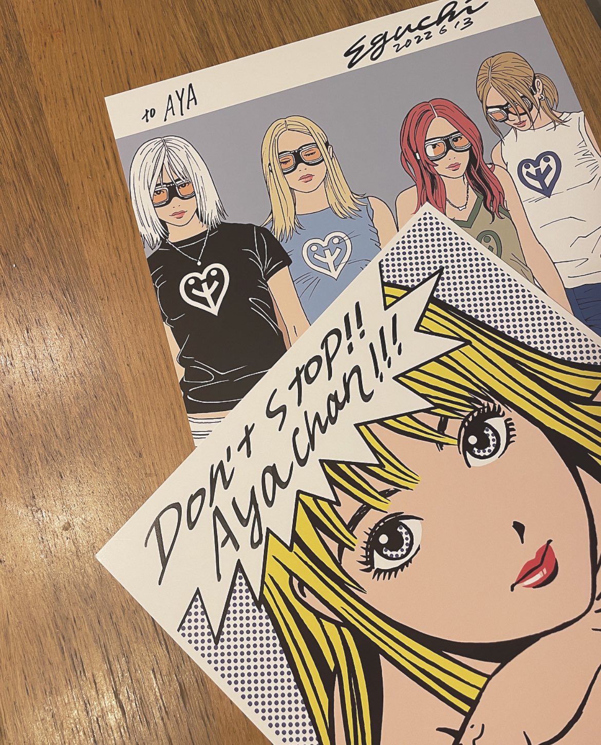 江口寿史 複製画 「日曜日のサマートレイン」 サイン入り 江口寿史 RECORD展 オリジナル複製画「日曜日のサマートレイン」