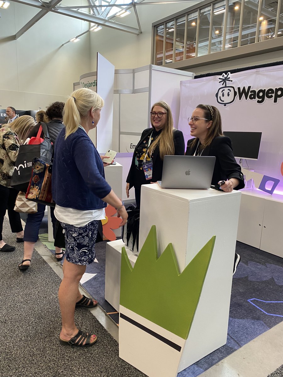 Wagepoint's tweet photo. Incoming photo dump! We had a wonderful time at the @NatPayrollInst's Roaring Back conference last week. We had to share snapshots of the amazing folks we ran into. (Plus some Wagepoint team fun thrown in there, too.)

#wagepointinthewild #payroll2022 https://t.co/syHtWm0AI7
