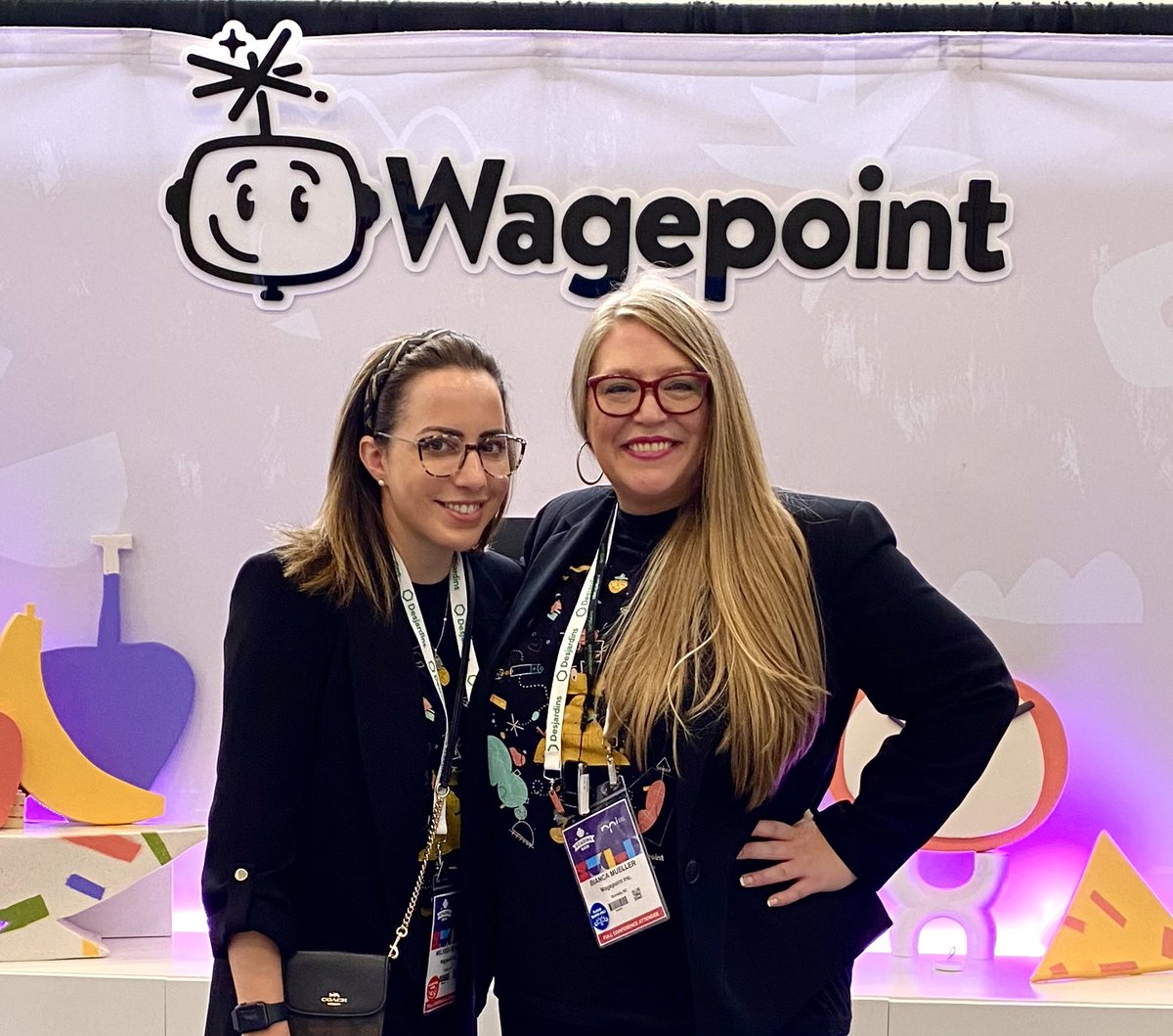 Wagepoint's tweet photo. Incoming photo dump! We had a wonderful time at the @NatPayrollInst's Roaring Back conference last week. We had to share snapshots of the amazing folks we ran into. (Plus some Wagepoint team fun thrown in there, too.)

#wagepointinthewild #payroll2022 https://t.co/syHtWm0AI7