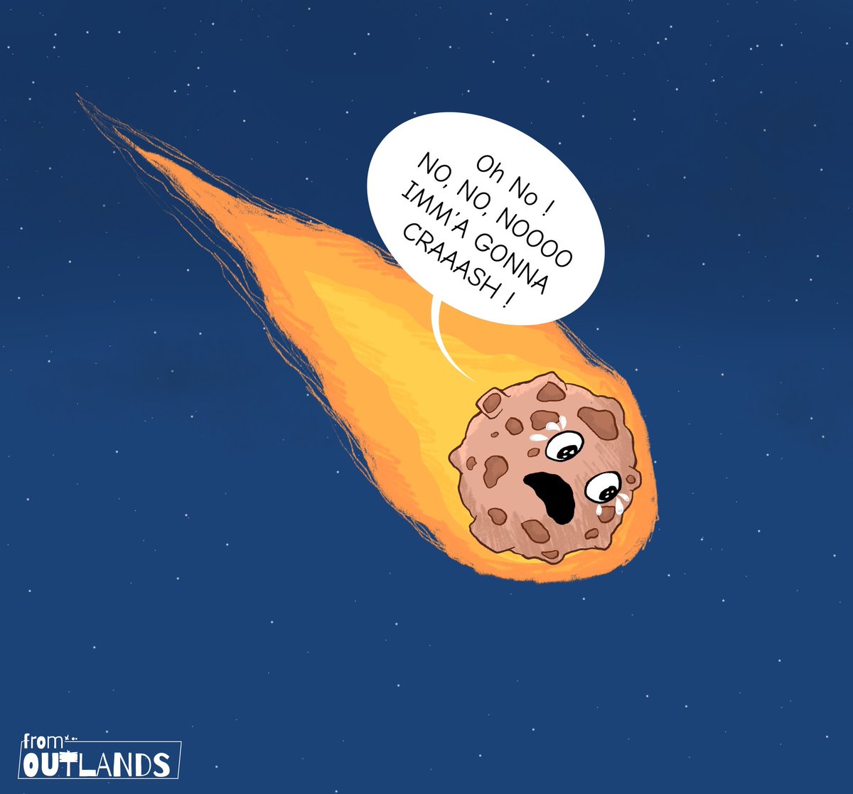 hawchro's tweet photo. People wish for a shooting star. But, does anyone know what a shooting star wishes for?

#comics #comicstrip #funnycomic #art #ArtistOnTwitter #Artist #quote #comic #fromoutlands https://t.co/yxlgiLbMFk