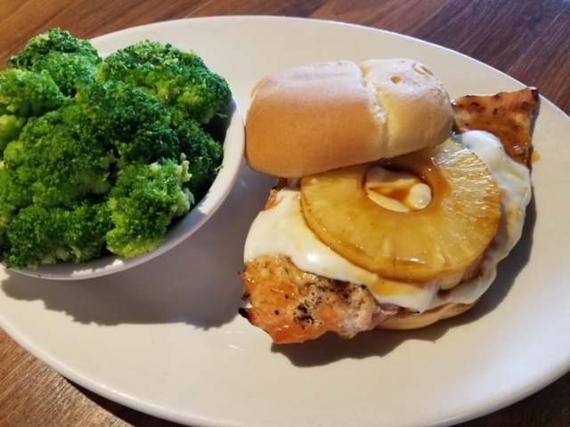 NightShiftBG's tweet photo. Monday lunch special is our Hawaiian chicken sandwich, a grilled chicken breast tossed in teriyaki sauce and topped with melted provel cheese and pineapple. Comes with choice of side.

https://t.co/8o6K6baQow https://t.co/JH8mz7HNyX