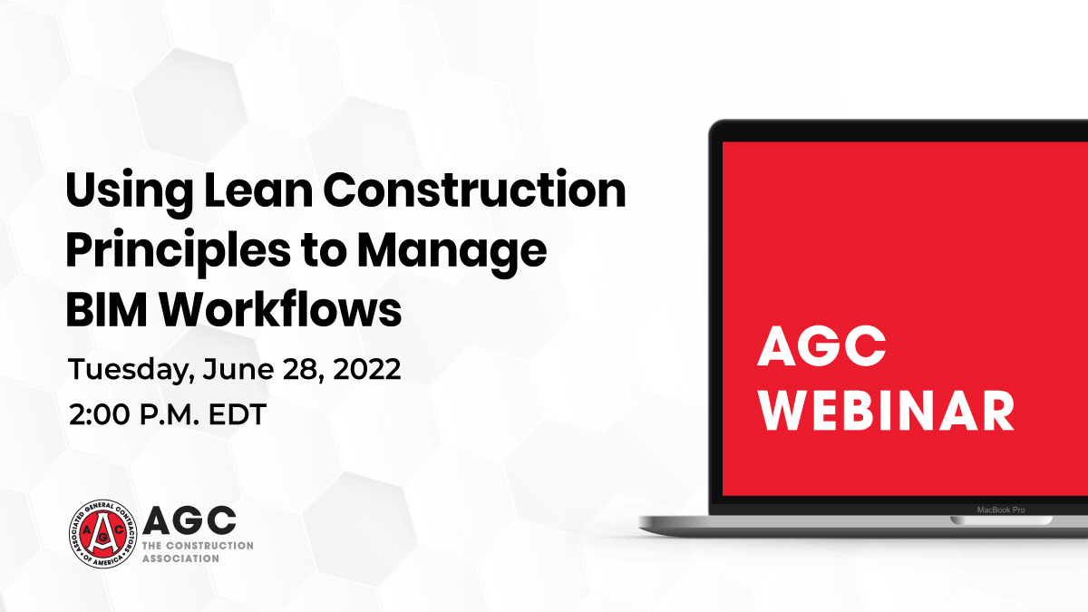 Join us on June 28 at 2:00 PM EDT for a webinar session with BIM expert Dan Russell to discuss how to include BIM activities within the overall schedule and learn how to implement the Last Planner System® into BIM to “Lean” the process. Learn more: agc.org/learn/educatio…