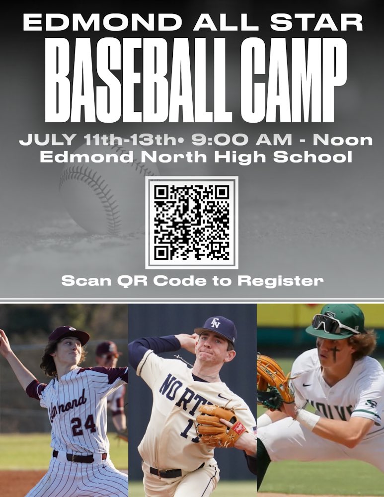 ⚾️⚾️Get signed up for Edmond All-Star Baseball Camp!  Click the link below for the camp sign up!⚾️⚾️<a href="/EdNorthBaseball/">EN Husky Baseball</a> <a href="/EMHSBaseball/">Edmond Memorial Baseball</a> <a href="/SFWolvesAthl/">Santa Fe Wolves Athletics</a> <a href="/goemhsathletics/">EMHS Sports</a> <a href="/SFWolvesBSB/">Edmond Santa Fe Wolves BSB</a> 

forms.gle/u4tuuaMR6hn3xQ…