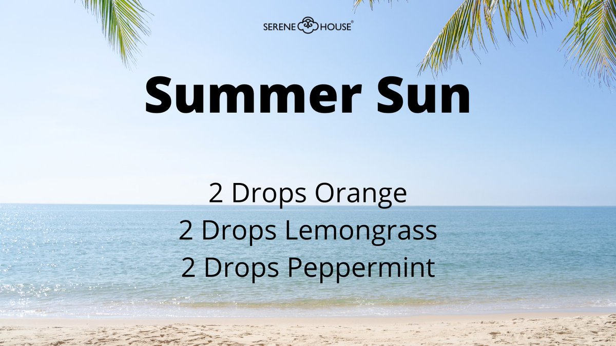 SereneHouseUSA's tweet photo. ☀️☀️☀️
Capture the feeling of summer sunshine with one of our favorite essential oil recipes.
☀️☀️☀️

#serenehouseusa
#serenehouse
#serenehouseoils
#essentialoilblends
#summerblends
#summerrecipes
#essentialoilrecipes
#diffuserblends
#aromatherapyrecipes
#summerscents https://t.co/tJDKYLTtko