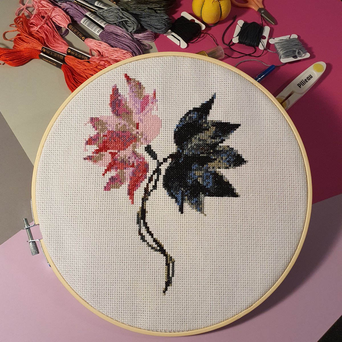 ErissaGallery's tweet photo. I love @layzhang &amp; I love Lotus 🌸, so what better than having his Lotus Logo as my first ever Cross Stitch Project! 🪡☺

#crossstitch #lotus #habdmade #handcrafted https://t.co/krtVCUw34Z
