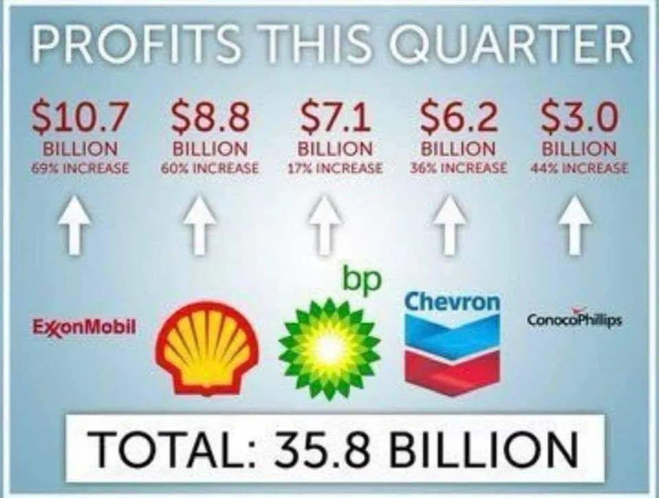 LHubich's tweet photo. Don’t whine to me about an 11 cent per litre carbon price. That’s not the cause of high gas prices. This corporate greed and gouging is. https://t.co/dZrkklVzZ0