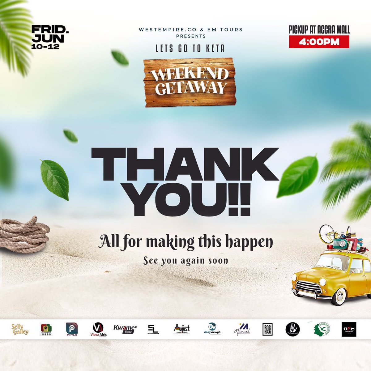 EtornamOms's tweet photo. Thanks π For Coming to #LetsGoToKeta @weliveafrica @sellygalley @Mr_Ceyram @chief__one @Volta_CAI @VoltaToTheWorld @voltadjawards @kobiwaynejr #LetsGoToKeta #visitvolta #TourKeta https://t.co/PG6e5gIXd3