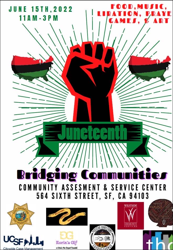 We’re excited to announce the CASC is hosting a Juneteenth Celebration on June 15, 2022 at 11am. Hope you can join the festivities……
