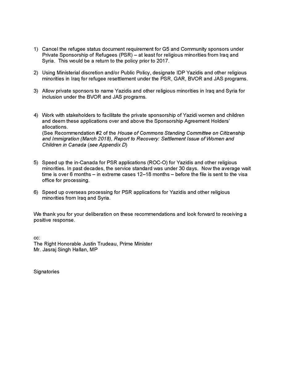 This letter was sent to the Minister of IRCC and we have created a petition to follow up. Please read, sign our petition and share! petitions.ourcommons.ca/en/Petition/De…