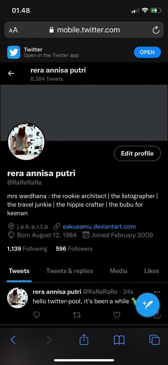 RaReRaRe's tweet image. profile circa 2009-2012. selayaknya anak umur 25-an 😎