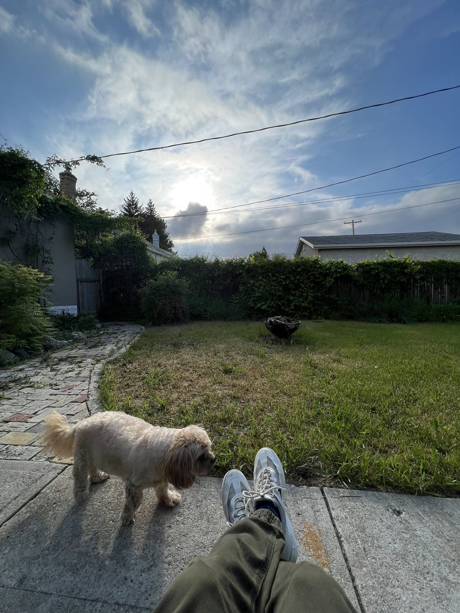 Switched to tea fr coffee the last few days. Out here enjoying the day light with my son! Enjoy the day guys! ✨❤️