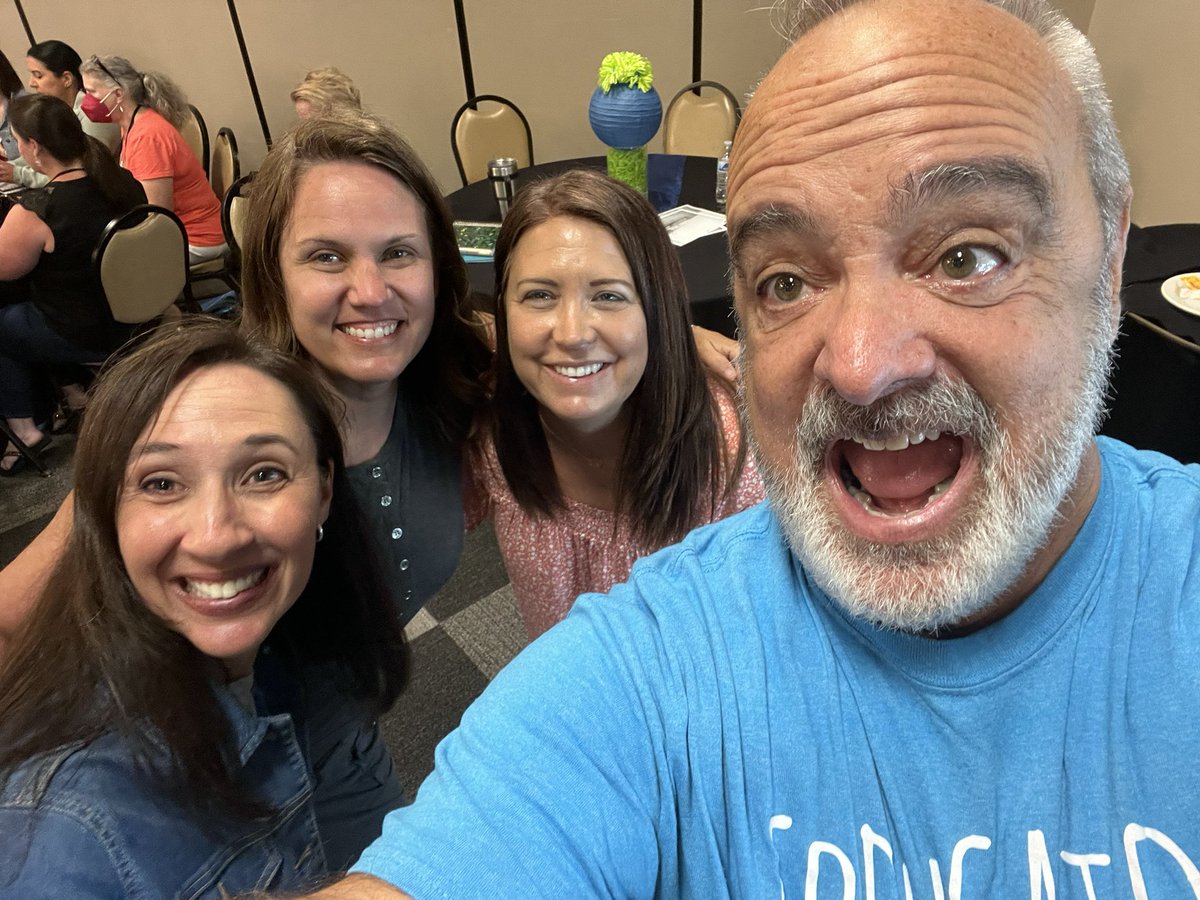tullylmc's tweet photo. Positive Culture and Climate is a choice! Finding humor with people who get me and Gerry Brooks. @lb_akers @TammiD1 #JCPSLSA2022 https://t.co/NAlgLXr93q