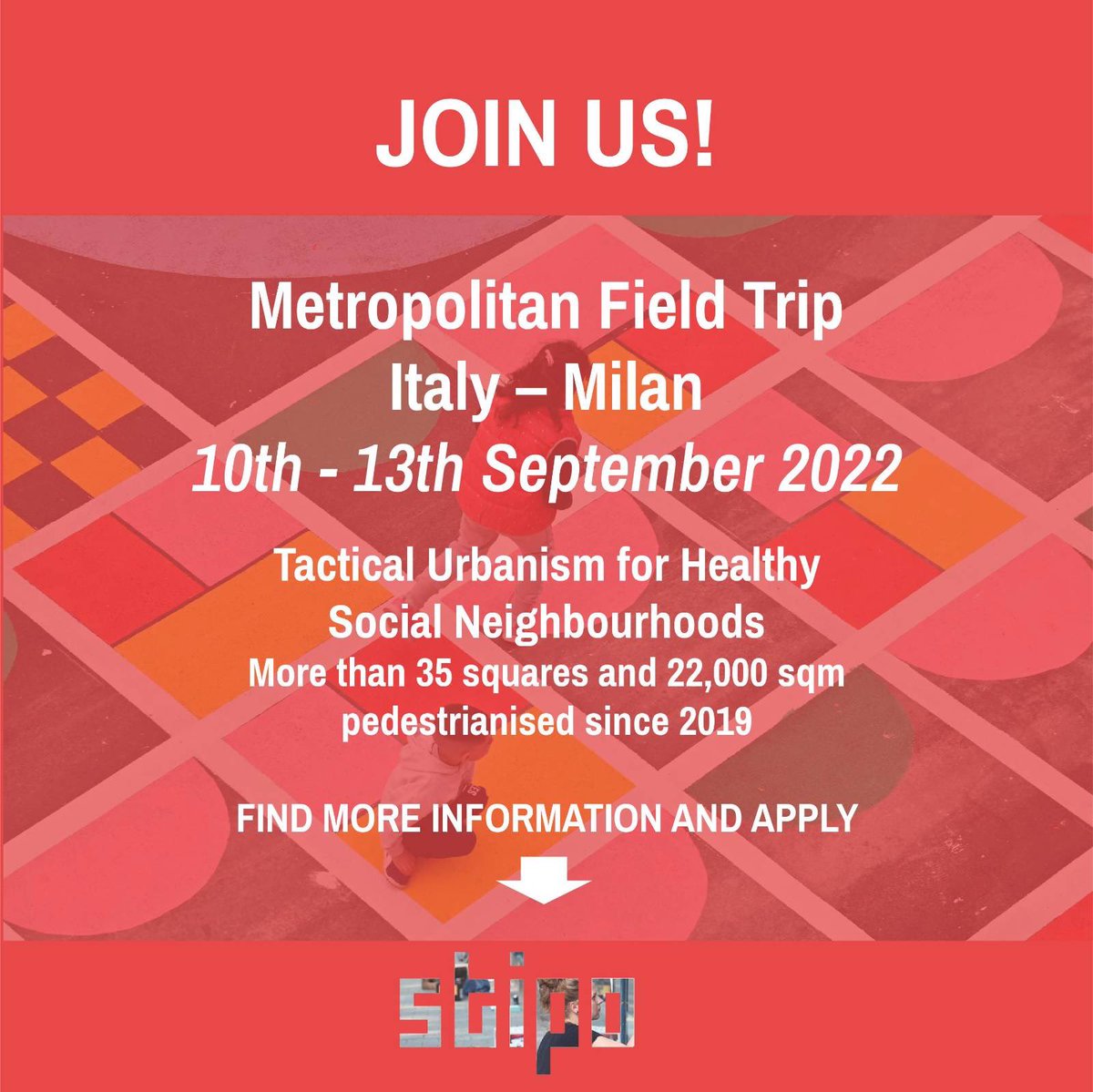 How can you open 30 squares and 8 streets for pedestrians and bikes with 200 community initiatives and 30 private parties in 3 years time? Milan did it!

Join our Metropolitan Field Trip, 10 - 13 September in Milan! tinyurl.com/3x5nmxp9