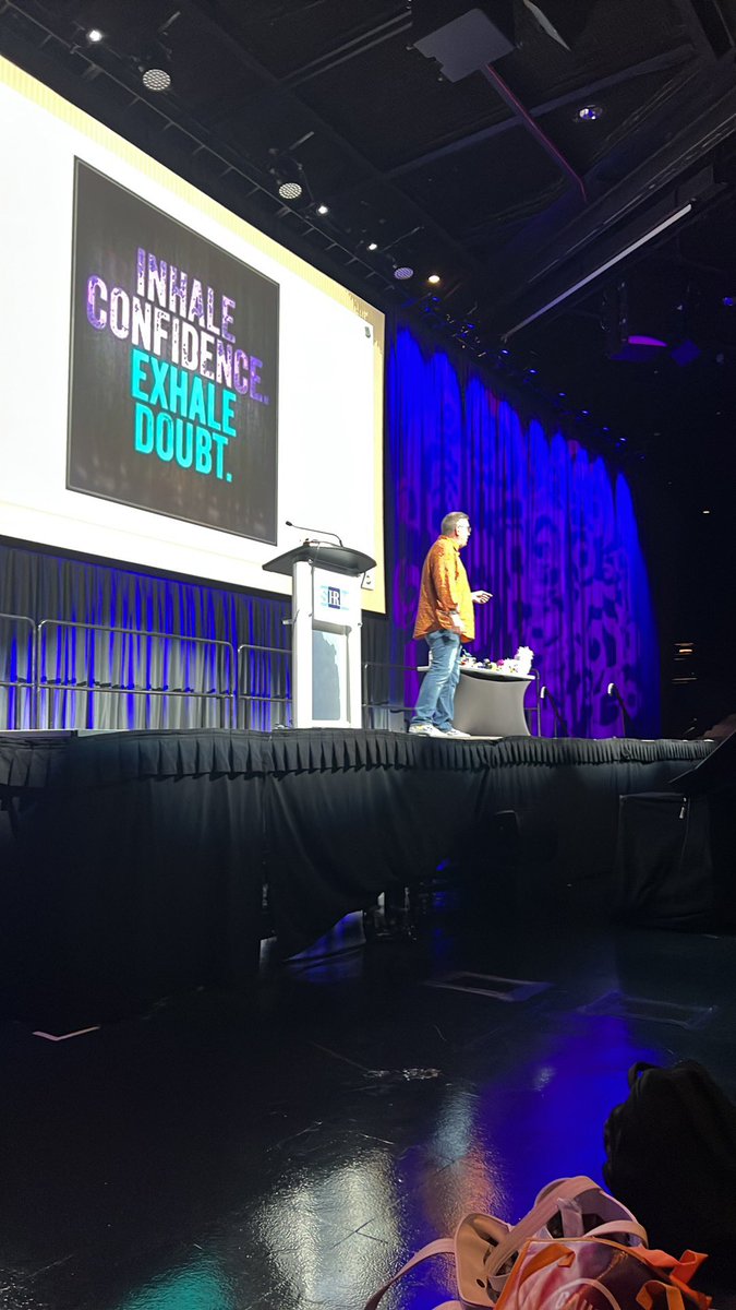 Proud to be friends with <a href="/sbrownehr/">Steve Browne</a> and hear his wisdom! #SHRM22 also, he has jokes. “So who’s company is still running since you’re here?” 😂