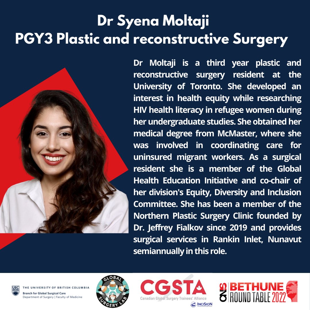 cgstaglobalsurg's tweet photo. Join us on June 18th at Bethune Round Table for a very exciting panel discussion and hear from the experts about their experiences!

Registration for the Bethune round Table is open till June 15th! Register here today: https://t.co/0kTHASPrr8

#Globalsurgery #BRT2022 https://t.co/NwssdXbh12