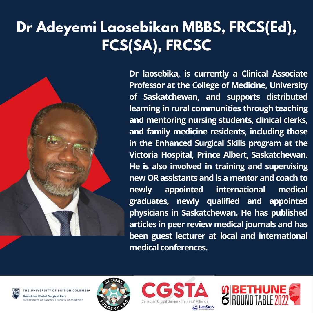 cgstaglobalsurg's tweet photo. Join us on June 18th at Bethune Round Table for a very exciting panel discussion and hear from the experts about their experiences!

Registration for the Bethune round Table is open till June 15th! Register here today: https://t.co/0kTHASPrr8

#Globalsurgery #BRT2022 https://t.co/NwssdXbh12