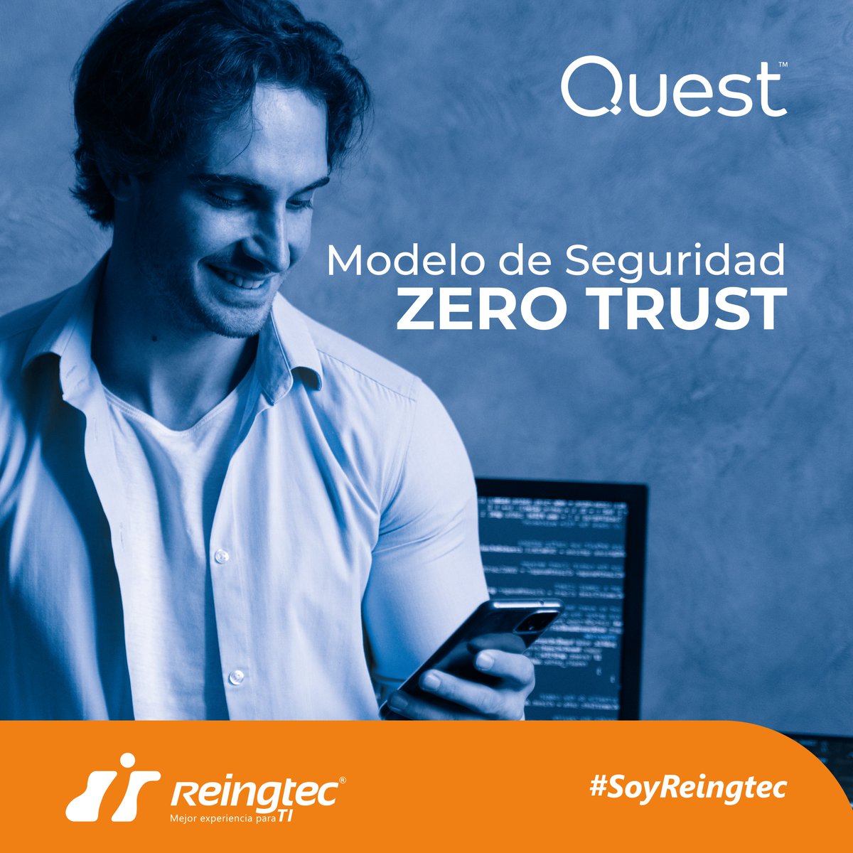 Reingtec's tweet photo. Con el enfoque #ZeroTrust, mantener la confidencialidad, la integridad y la disponibilidad de los activos de TI es mucho más sencillo. @Quest te ayuda a lograr los objetivos de seguridad mientras mantienes la productividad del usuario: https://t.co/KicC6PReec https://t.co/FUeW9ISFCB