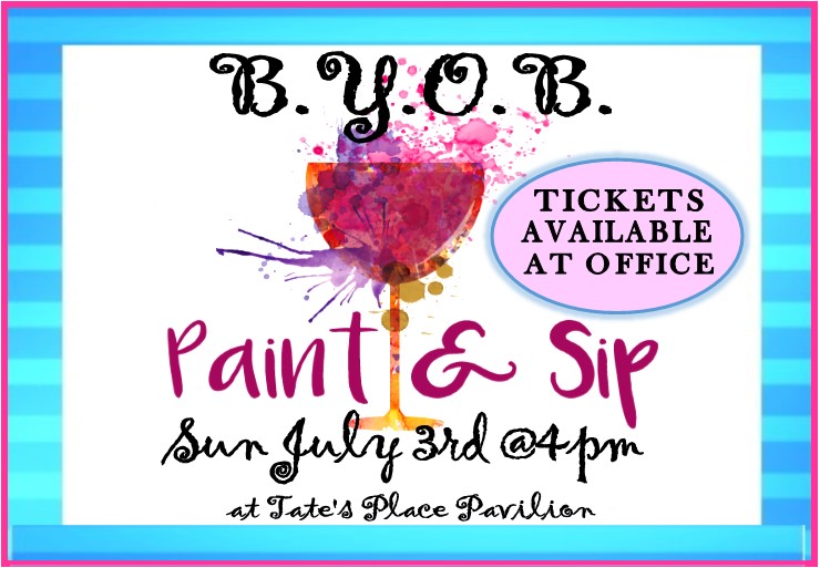 BayViewCG's tweet image. Paint and Sip - Enjoy a glass of wine while painting a Cape Cod scene instructed by local artist Karen Scata on Sunday, July 3rd from 4-6pm at Tate’s Place Pavilion. This is a BYOB Event. Tickets on Sale at the Office until June 26th or until the event sells out.