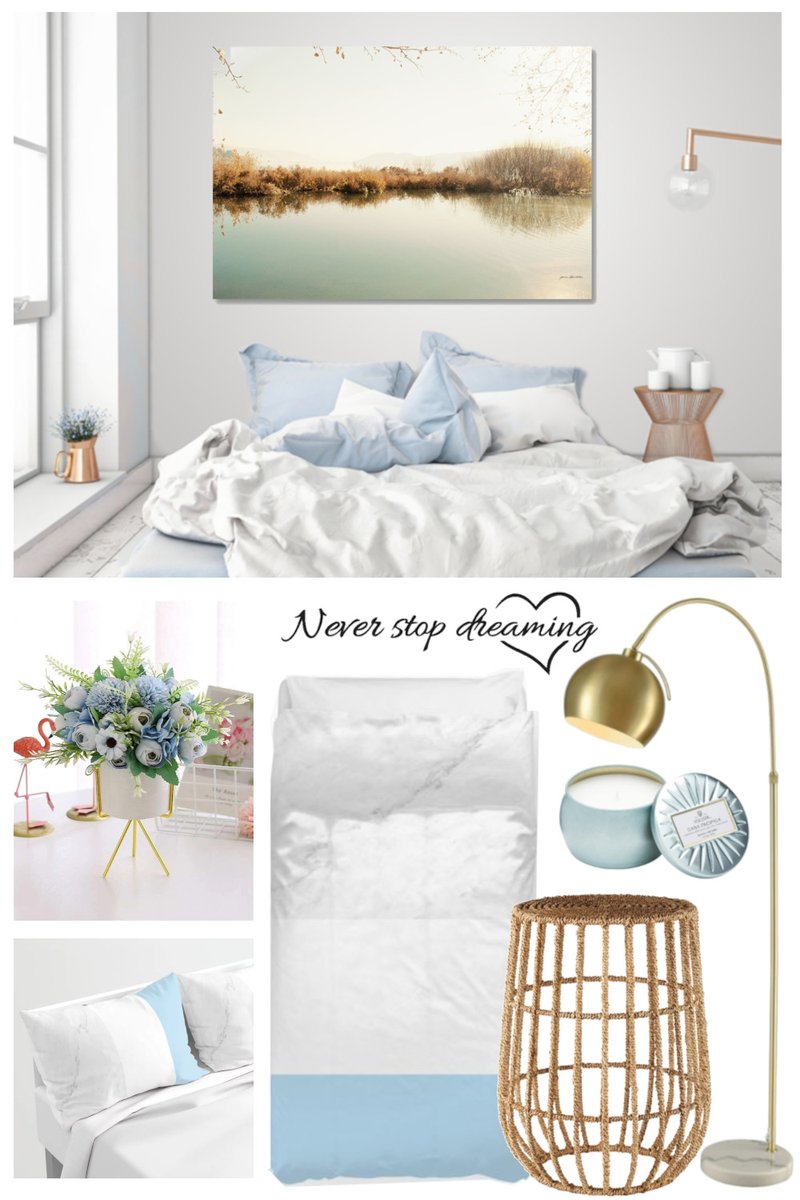 Brass decor blue bedding
findawaybyjwp.com/home-decor/bed… 

#homedecoration #decoration #bedroom #blogpost #hodecor #bedding #moodboard #minimaldecor