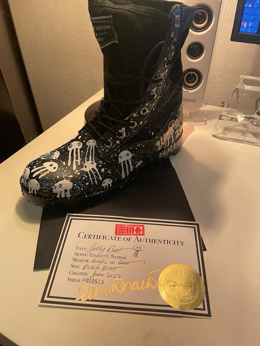 SFLeatherDist's tweet photo. Take home a piece of art created from an ordinary boot by a local queer artist at Saturday's Ringold Revival Block Party and Boot Walk. See a preview - and bid in advance - at https://t.co/97KFWztcVa. Pictured: boots by @ElliottCNathan, Houston Oak, @johnnybotts, and Josh Katz. https://t.co/wDp6gtHvRm