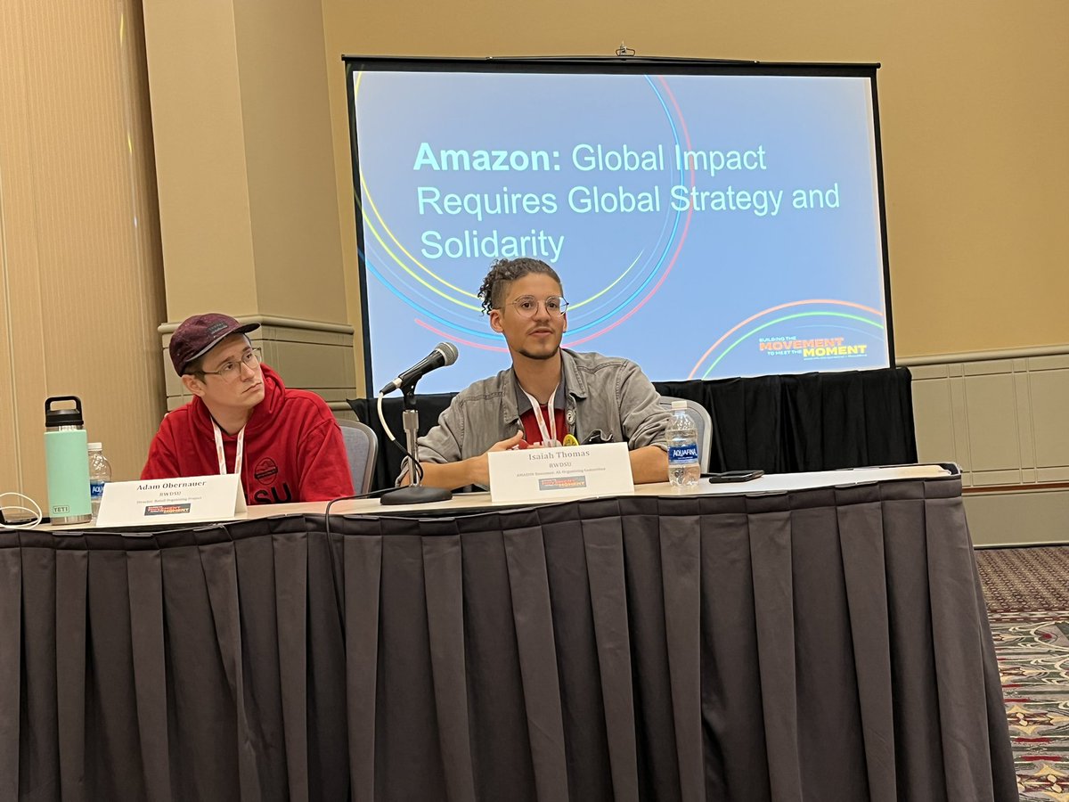 RWDSU's tweet image. .@ILavelleThomas on what he tells fellow young workers: “If you quit and leave, you’re gonna go to another job that’s gonna treat you the same way. Every job needs to be unionized wherever you go.” #AFLCIOConv #BAmazonUnion