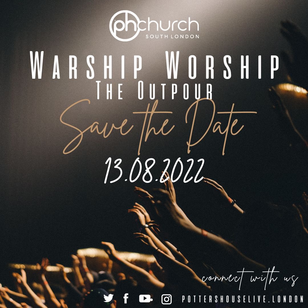 Pottershselive's tweet photo. It’s back AGAIN! 

“Warship worship - The OutPour”
When? 13th August 2022

Save the date, you won’t want to miss this!! #WarshipWorship https://t.co/XduDZ6LJ2q