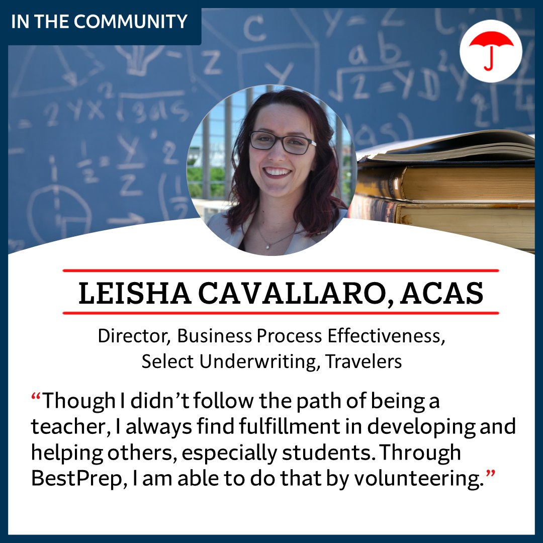 Travelers's tweet photo. Congratulations to Leisha Cavallaro for winning a Service Award from @BestPrepMN, a Minnesota-based nonprofit that provides educational programs to students in grades 4-12. Her volunteerism is an example of how Travelers employees support the communities where we live and work. https://t.co/jpV4Movb7k