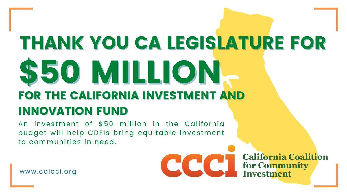 CAMEOnetwork's tweet photo. Good news! Thank you @CASenCaballero @MoniqueLimonCA for championing support for #CDFIs and the California Investment and Innovation Fund in the #CALeg #CABudget! Now letโs bring this thing home! @CAgovernor @GavinNewsom we are counting on your support! #CaCDFIFund https://t.co/05JRMzhuw8