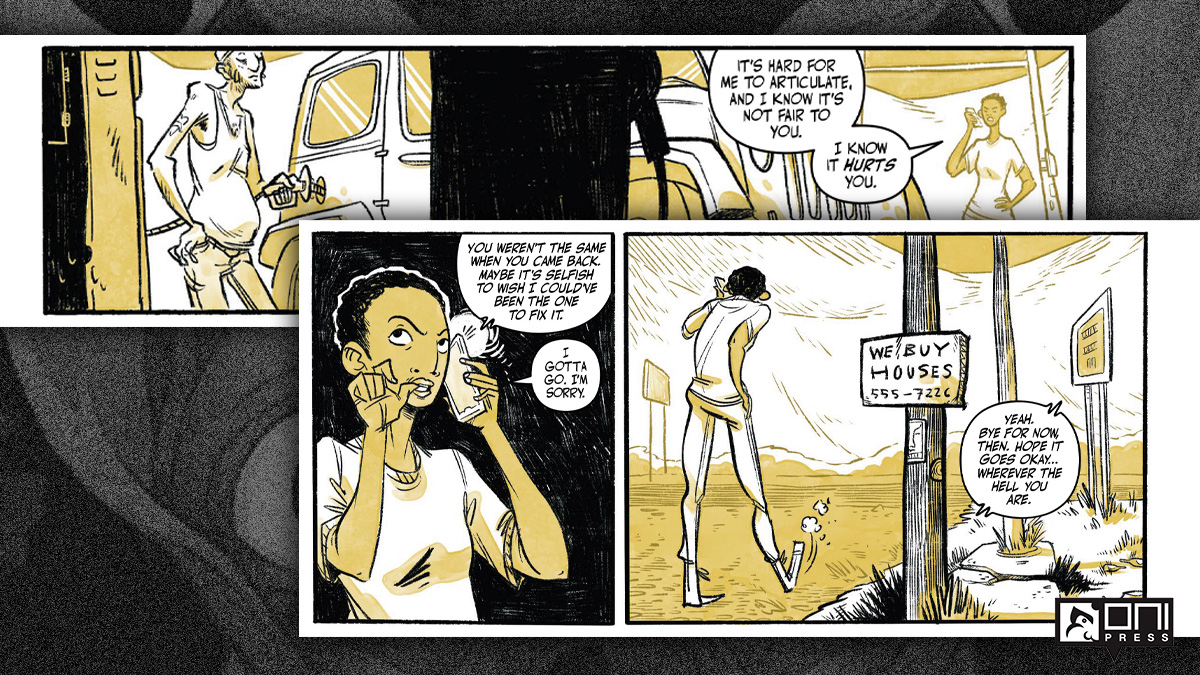 OniPress's tweet photo. Like your #graphicNovels creepy & unsettling? You're gonna love this one! When a PI heads to #SilkHills looking for a missing troubled youth, she finds out just how wrong things can go in a small town.
@Brian_Level, #RyanFerrier, @KateSherron, @CCrank
#OniPress #NewRelease https://t.co/n2TVHlagxF