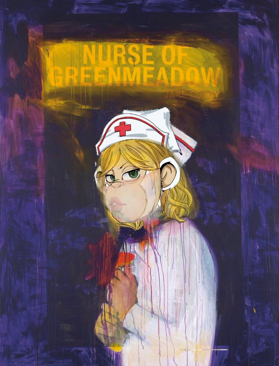 It's Artelier Monday! 

Every Monday Team GG makes an ode to the artists of our times.

In keeping with #NFTNYC2022 we present you with a GG limited edition take on resident NYC artist and his globally-cherished work:

Nurse of Greenmeadow, Richard Prince, (b. 1949).