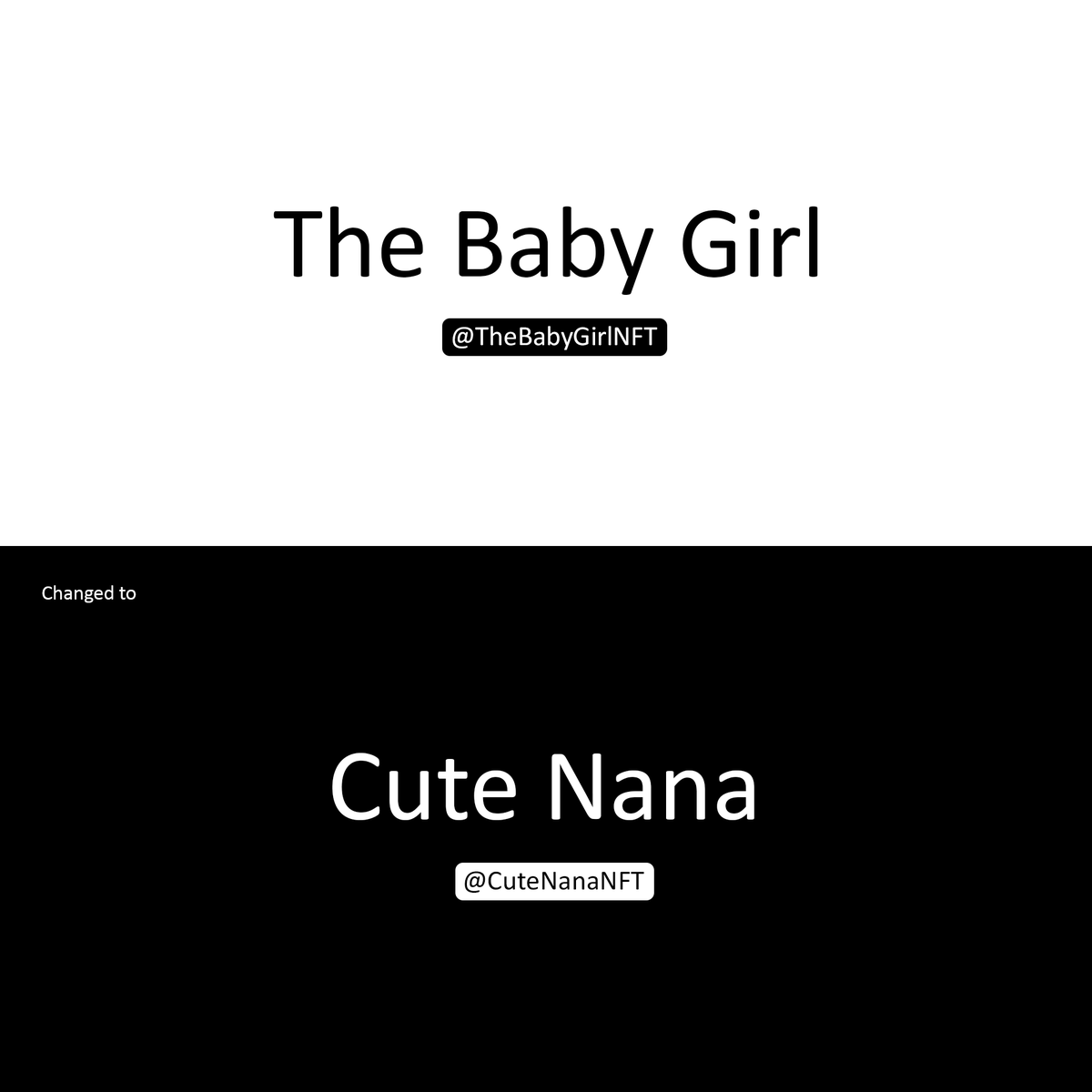 Because of the commonly known meaning of "Baby Girl" as a slang, to prevent any misconceptions I decided to change the name of the page, collection, and art to "Cute Nana" 😍