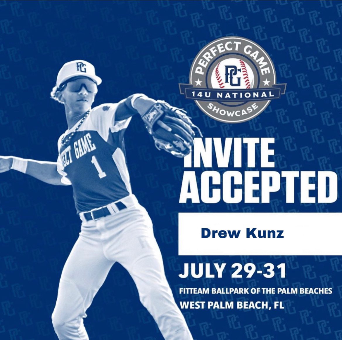 Thanks @PerfectGameUSA for the amazing opportunity. Thank you @Jmarlo22 @mjordan44 @Revolution_SP @BMC_Baseball @PowerBSB for helping me along the way. @ERathmann3 @TrentonRamsey35 Can’t wait to see you there.