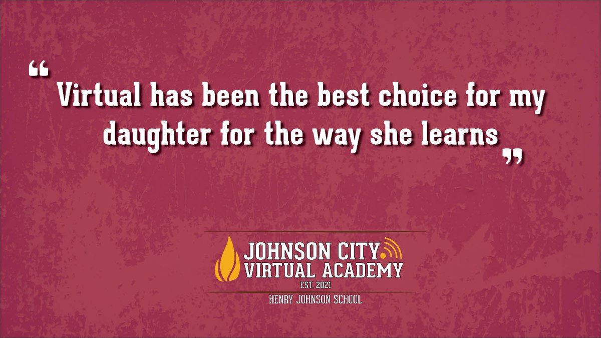 jcityTNschools's tweet image. Have you heard what they&apos;re saying about the Johnson City Virtual Academy (@VirtualAcad_JCS) !? Applications are being accepted for the 2022-2023 school year in grades 5-12. 

Visit VirtualAcademy.JCSchools.org for more information.
