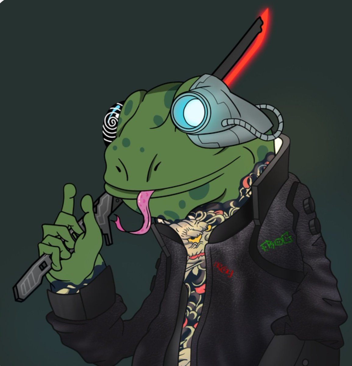 IM A FLEXING FROG, flexing my alpha boys <a href="/CyberFrogsNFT/">Cyber Frogs (!FF)</a> 
#FF #frogflex #SolanaSummer