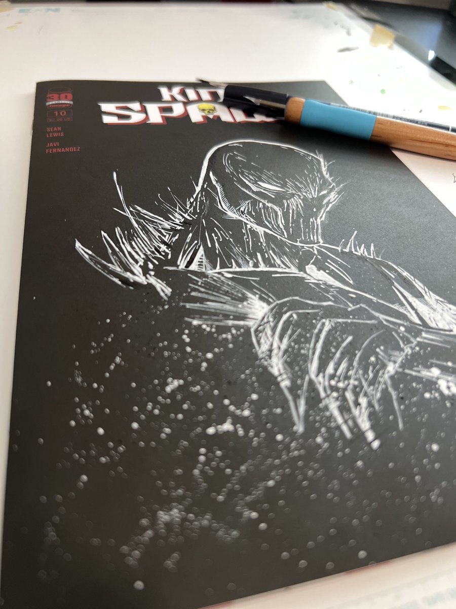 djkirchik's tweet photo. #kingspawn #spawnsketchcover plague spawn glares and judges you for not reading @SeanChrisLewis King Spawn yet. #ShameOnYou #buyit youโll be happier! #Commission @javierfdezart nails the art in this issue too! #Magnificent #beautiful https://t.co/L7ybciDQvi