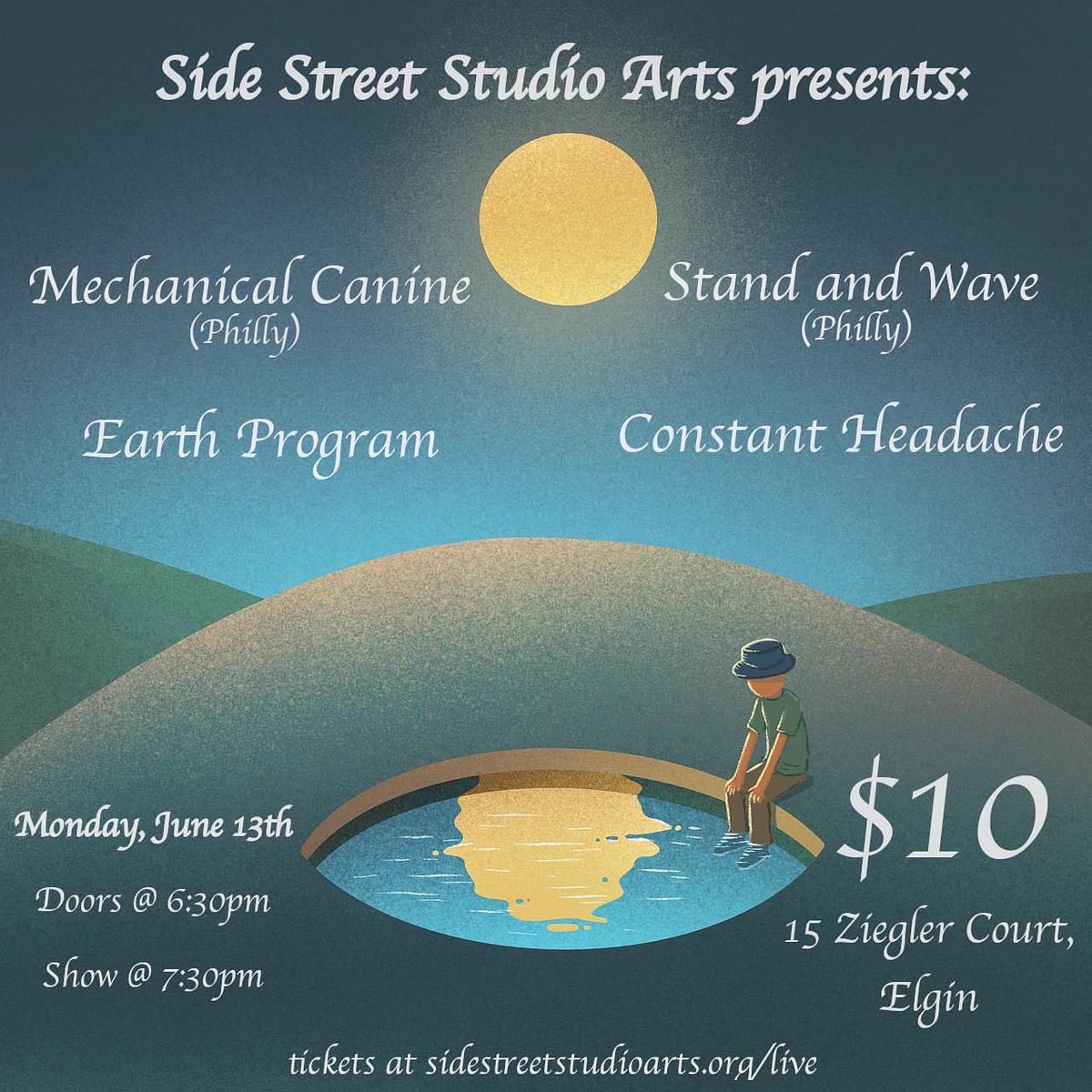 mechk9's tweet image. TONIGHT: we return to the Chicagoland area with our homies @standandwaveny and Constant Headache- plus new homies @earthprogram at @SideStreetArts!!

6:30 PM // $10 // all ages