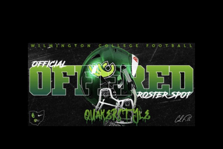 TeryonHolt's tweet photo. Blessed to receive an Offer from Wilmington College! 🟢⚪️ #quakerstyle @CoachFilli @CoachWallaceFB https://t.co/9fOPcFG39U