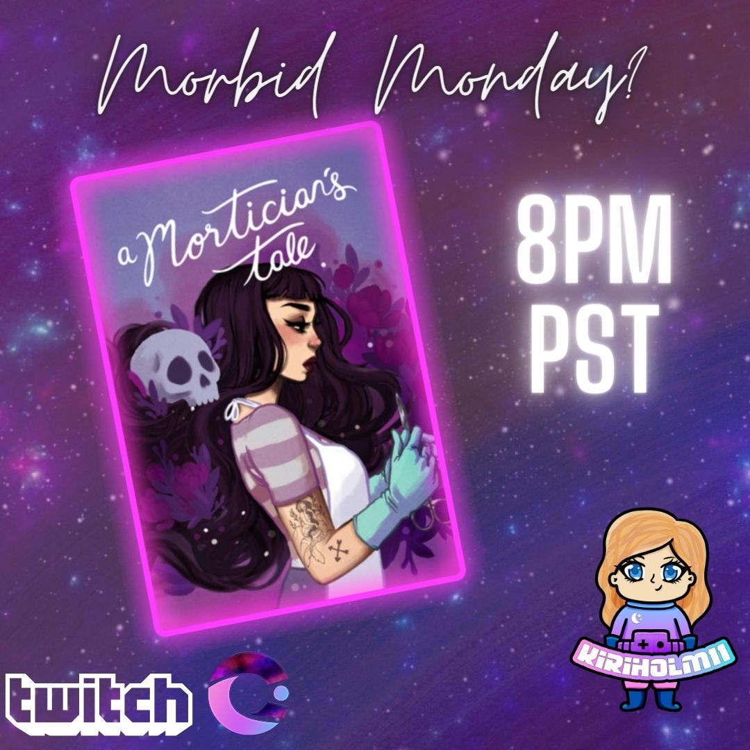 NebulaKiri's tweet photo. Now that we are out of Lego's it's time to fill Monday's up with some new games until we can get another set! First up is #AMorticiansTale tonight at 8pm PST <3 come be creepy with me? https://t.co/KnJlP0wBrV