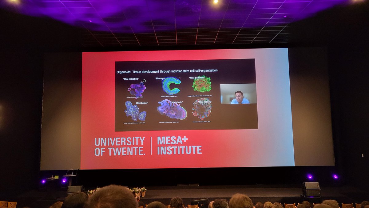 hhtmiddelkamp's tweet photo. Interesting final key note speaker of the @ut_mesaplus day, Prof. Matthias Lütolf from @EPFL 
@UTwente #organoids #conference #mesaplusday #mesaplus https://t.co/pfZa1zQOqC