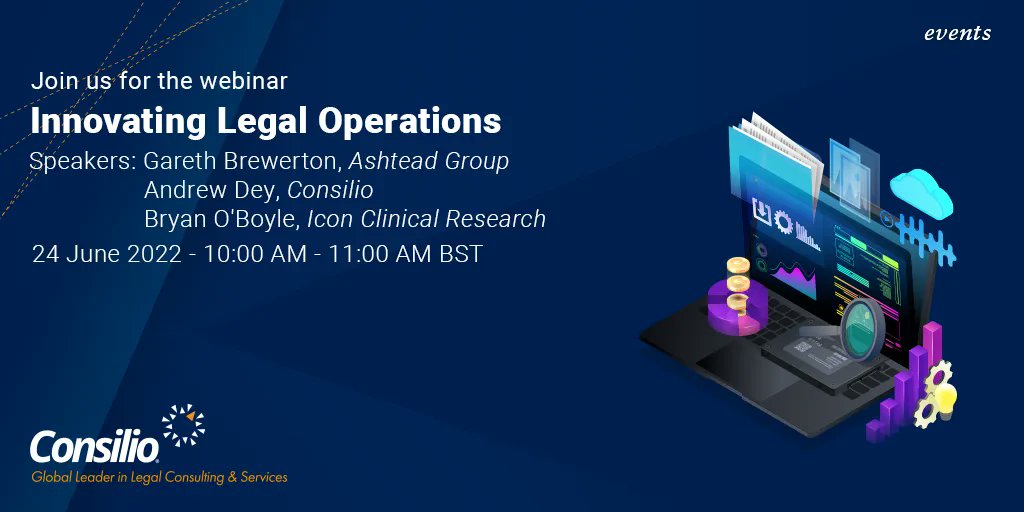 In a recent @EY_UKI survey, 82% of businesses said they aim to reduce #LegalOperations costs.

Join our own Andrew Dey for the <a href="/WinmarkGlobal/">Winmark</a> virtual session "Innovating Legal Operations" on 6/24 at 10am BST.

buff.ly/3trXWp4