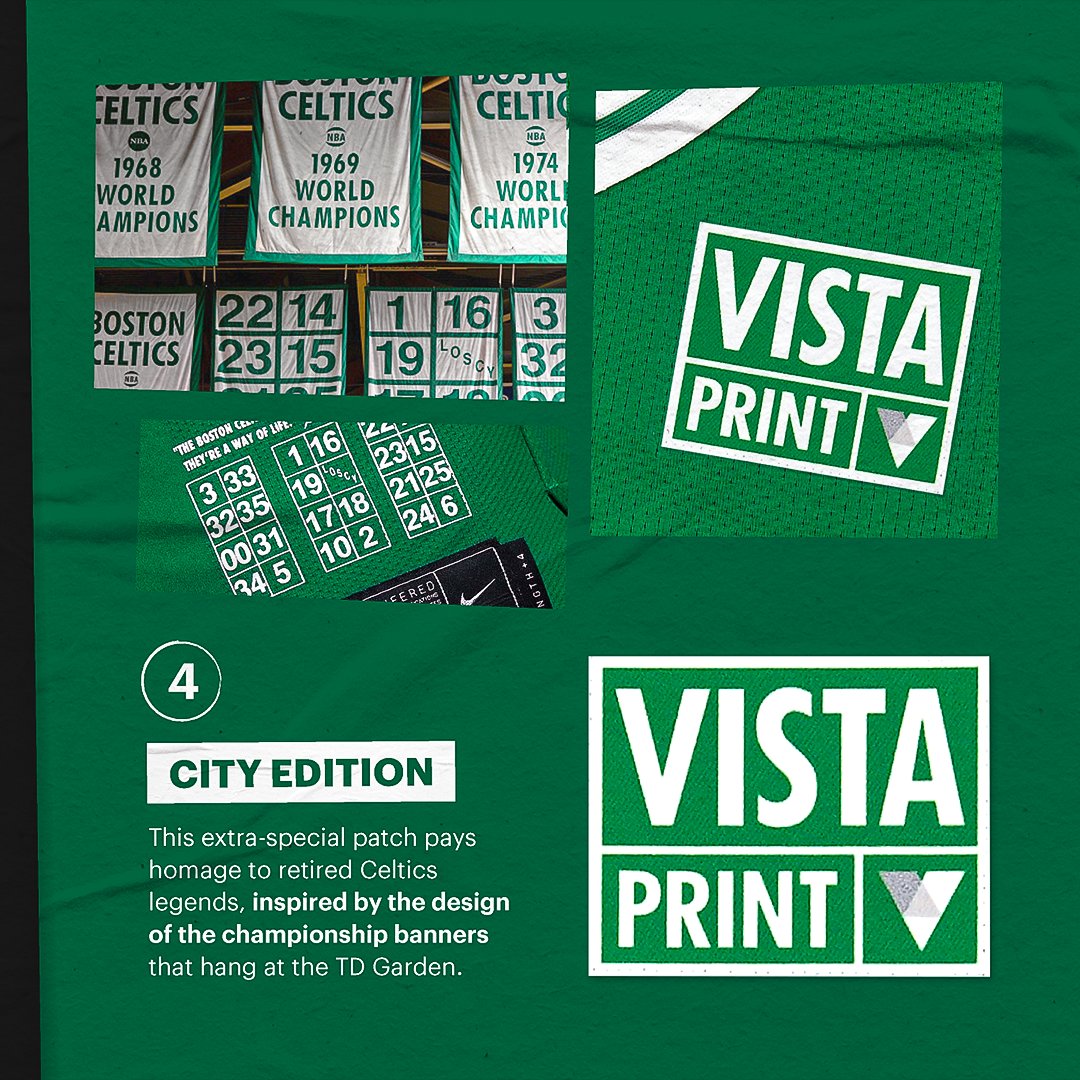 Celtics announce new partnership, jersey patch with Vistaprint