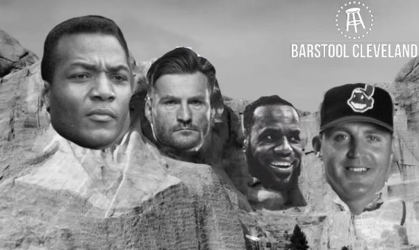 BS_Cleveland's tweet photo. Who belongs on the Cleveland sports Mt. Rushmore?! https://t.co/h3Uw39l5O0