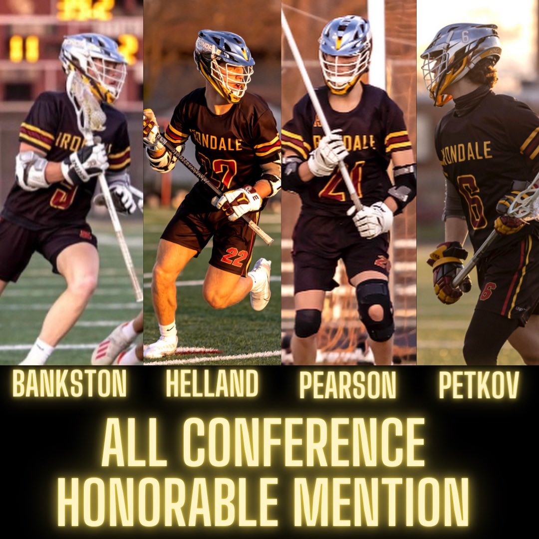 Congratulations to Blake Helland, Garrett Pearson, Anthony Petkov and Freddy Bankston on being named Suburban East All Conference Honorable Mention.