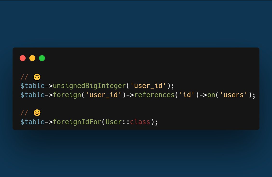 agelioss's tweet photo. 🦩 A much more convenient way to create foreign field in #laravel migration
#php https://t.co/QpSMpa4ZdY