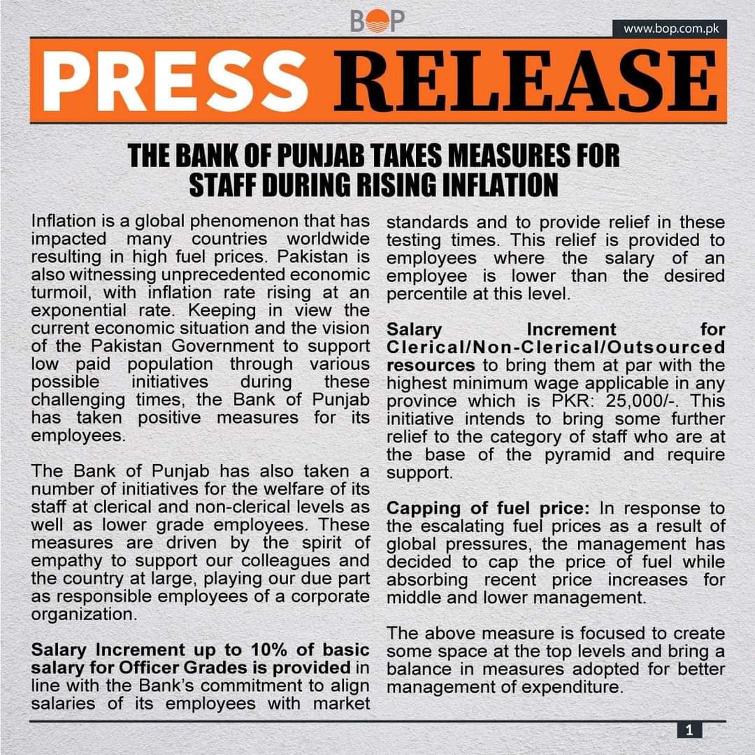 BankersAssoPak's tweet photo. We appreciate @thebankofpunjab over this. We demand same measures from other banks. @Askari_Bank @MeezanBankLtd @MCBBankPk @ABLBankPK @JSBLPak @PakPMO @HMBPakistan @BAHLOfficial @SummitBank_PK @HBLPak @UBLDigital @Faysalbankltd 
@SalmanSufi7 https://t.co/PrhHr5DxfJ