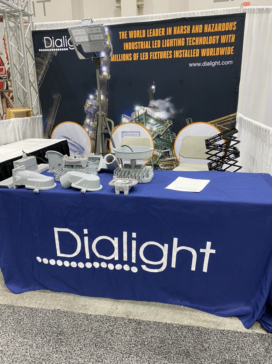 Dialight's tweet photo. Thank you to those who stopped by our booth at Downstream USA in Houston, TX last week! This #NationalSafetyMonth we are so grateful to be able to illuminate those on the hazards of traditional lighting and the safety/environmental benefits of upgrading to #industrialLEDlighting. https://t.co/g3OmdE4NqH