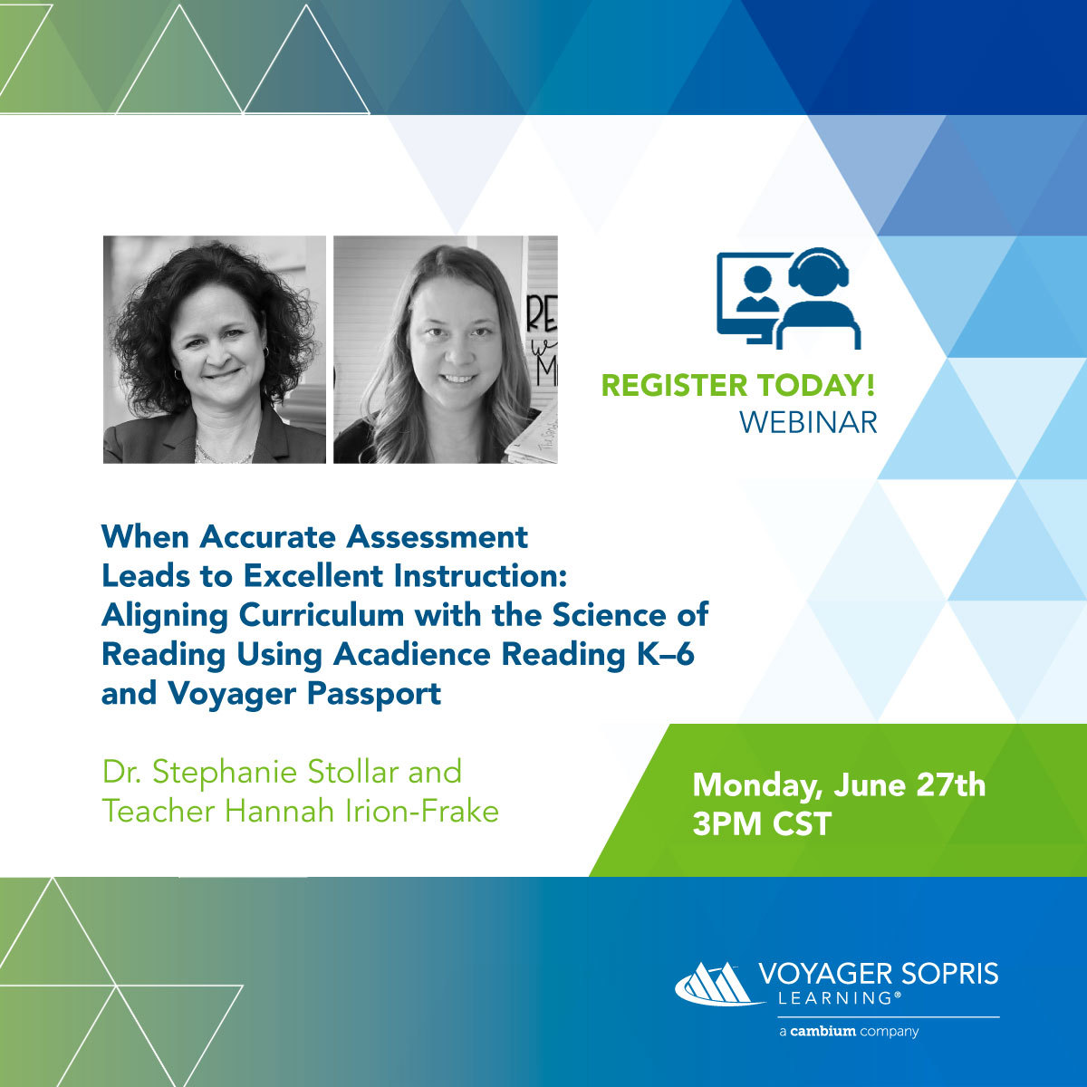 VoyagerSopris's tweet photo. Later this month! Learn from these pros about how you can use assessment to align your literacy teaching with the science of reading. Don't miss this one! #assessment #readingintervention https://t.co/XpxGPRZrRg https://t.co/5SFB6rnrCx