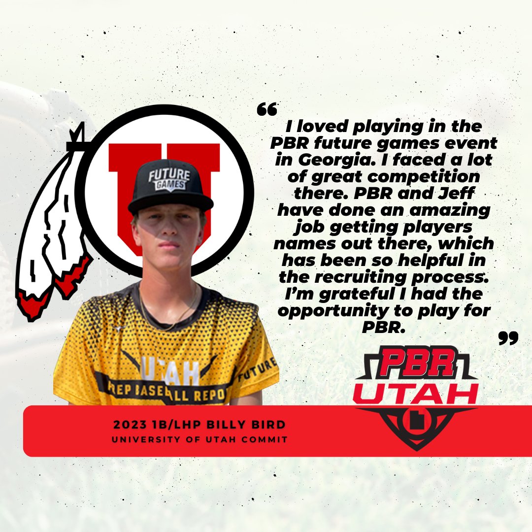 <a href="/utahbaseball/">Utah Baseball</a> commit | <a href="/billy3bird/">Billy Bird</a> | 2023 Billy Bird, 1B/LHP, 6-3 200 (Timpanogos HS/RA Baseball)

The two way star and 5A All-Stater, has big pull power and an upper 80’s FB! Bird committed last fall to the Utes!

<a href="/prepbaseball/">Prep Baseball</a>
<a href="/ShooterHunt/">Shooter Hunt</a>
<a href="/NathanRode/">Nathan Rode</a>